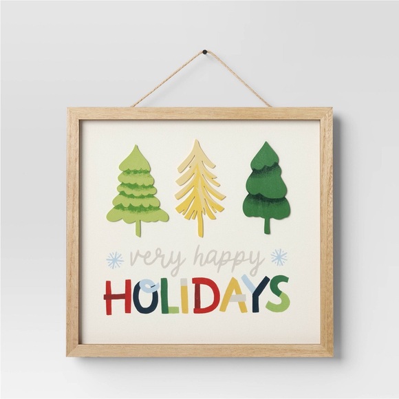 Target Wondershop VERY HAPPY HOLIDAYS Wood Picture / Sign - Picture 10 of 14